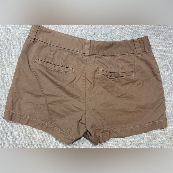 Ann Taylor Loft Brown Chino Shorts, Size 4, 100% Cotton, Mid-rise, Pockets - Picture 6 of 8